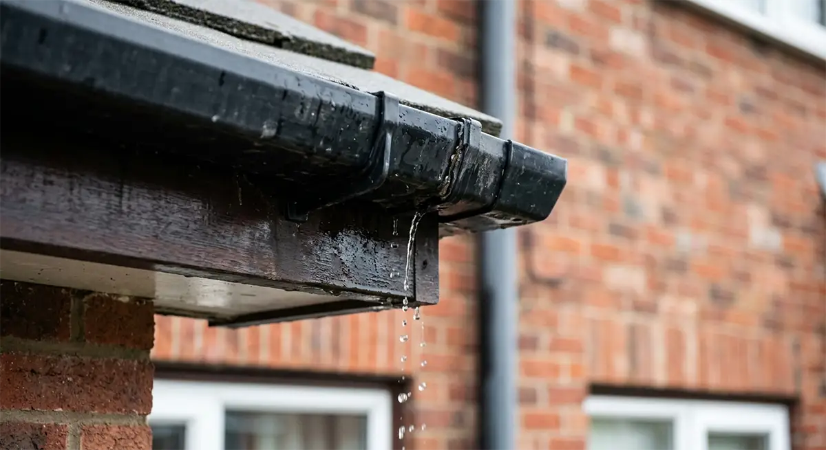leaking gutter joint